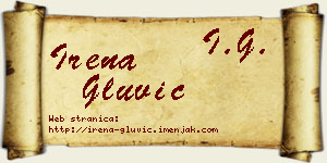 Irena Gluvić vizit kartica